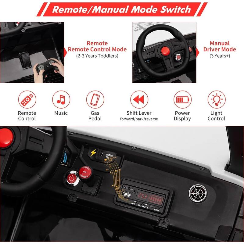 2 Seats Ride On UTV with Remote Control