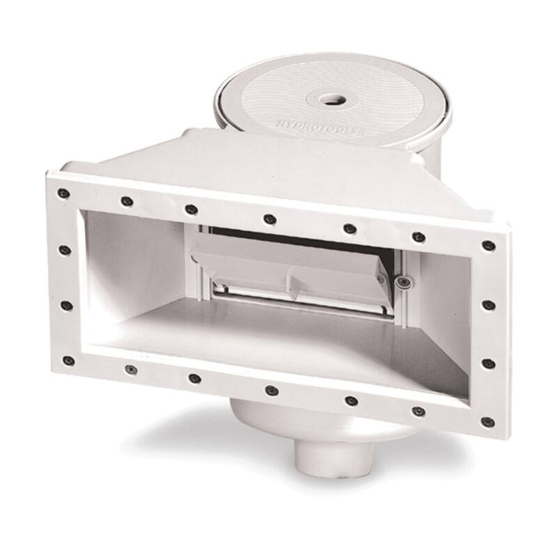 14 White HydroTools Wide-Mouth Support Wall Skimmer for Swimming Pool