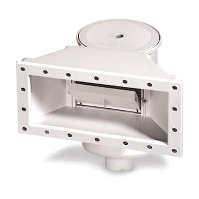 14 White HydroTools Wide-Mouth Support Wall Skimmer for Swimming Pool