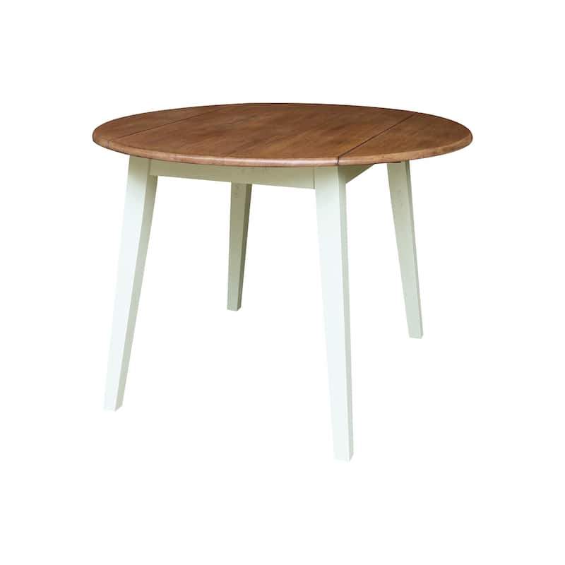 42" Round Dual Drop Leaf Table with Dining Chairs
