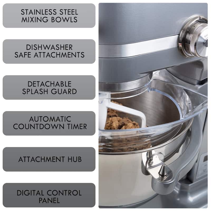 Kenmore Elite 6 qt Bowl-Lift Stand Mixer with Countdown Timer, 600W