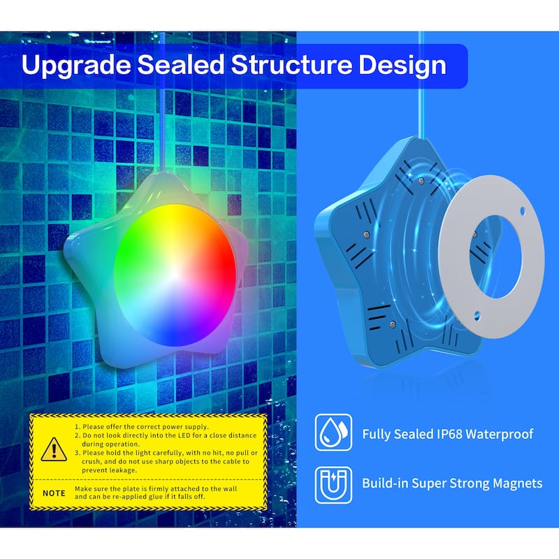 RGB Pool Lights Waterproof with App Control