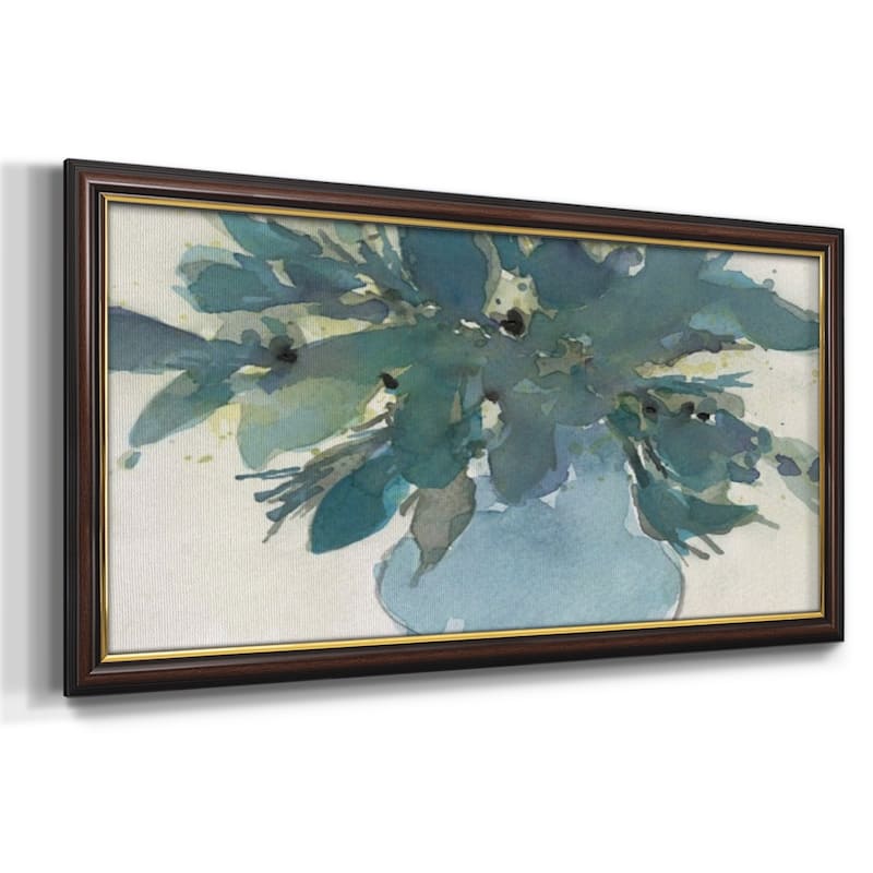 Blue Vintage Charm I Premium Framed Canvas- Ready to Hang