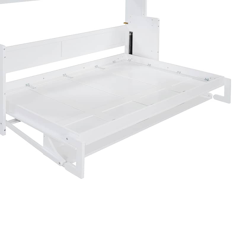 Murphy Bed with Hydraulic Lift & Desk Design