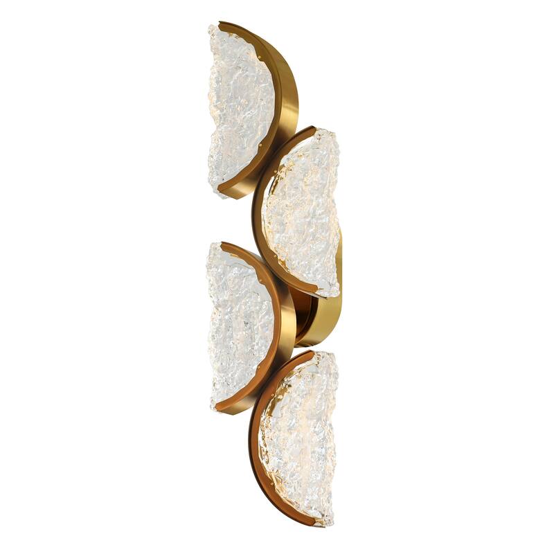 Moon Integrated LED Brass Wall Light