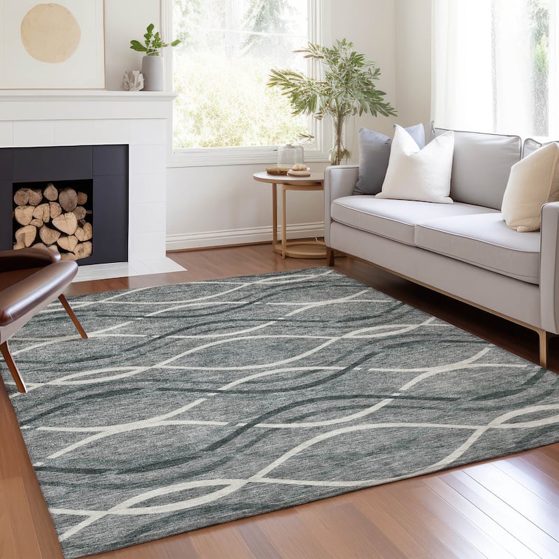 Machine Washable Indoor/ Outdoor Chantille Contempo Deco Rug
