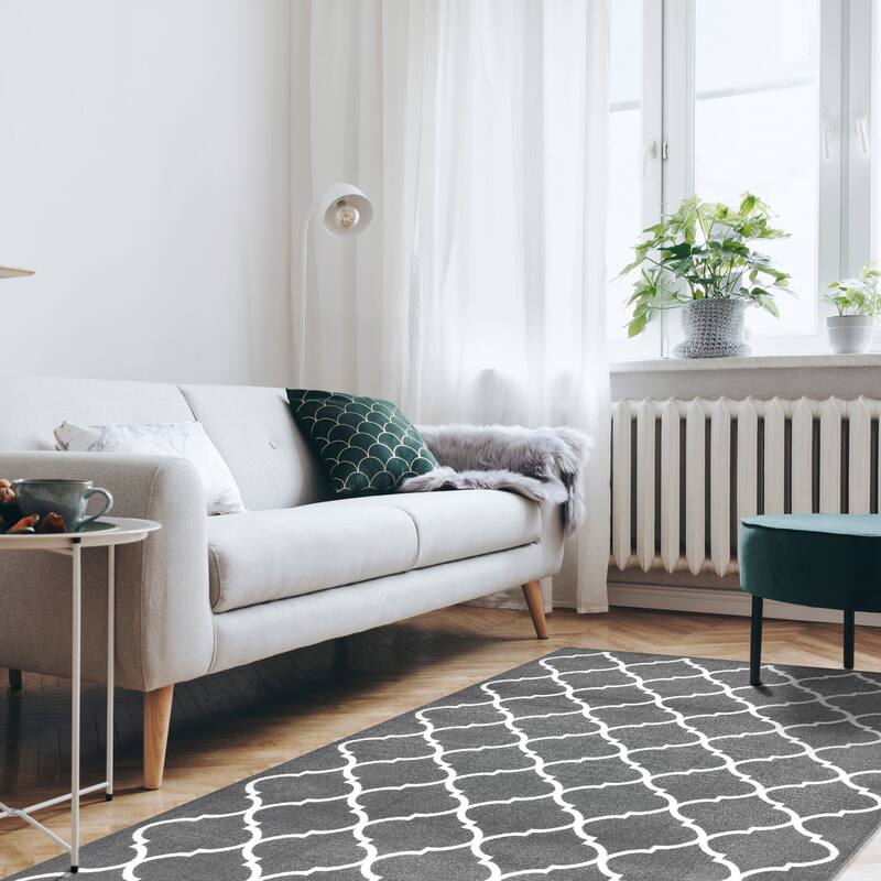 SUSSEXHOME Trellis Desing Area Rug