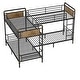preview thumbnail 8 of 13, Quad Bunk Bed for 4 Kids, Heavy Duty Metal Twin Bunk Bed Frame, Detachable Triple Bunk Bed, Can Be Divided Into 3 Twin Beds