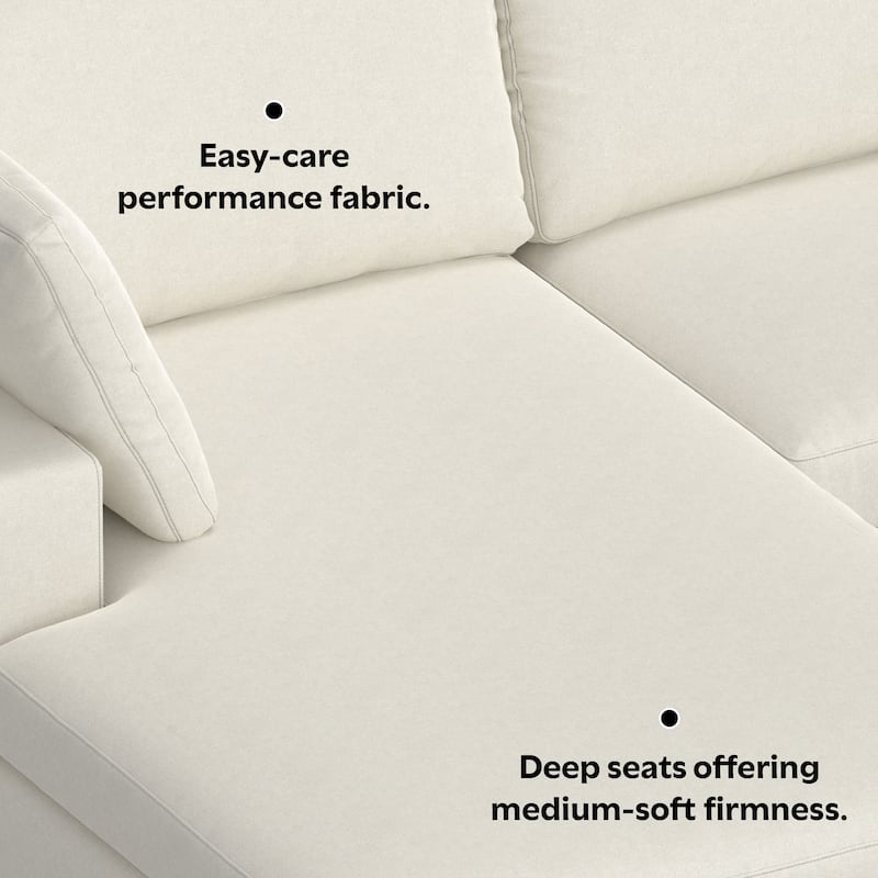WYNDENHALL Roscoe Left-Facing Sectional in Tightly Woven Performance Fabric