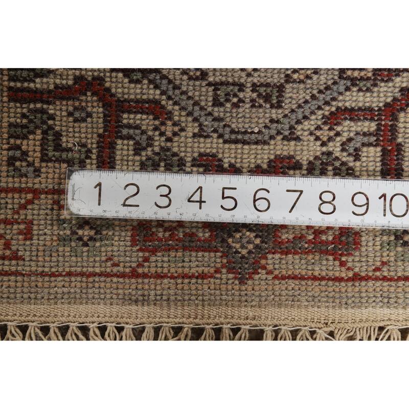 Heriz Serapi Indian Accent Foyer Rug Hand-Knotted Wool Carpet - 2'0" x 3'0" - 2'0" x 3'0" - Grey