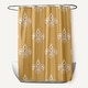 preview thumbnail 4 of 7, Fleur De Lis Ikat Print Shower Curtain (71 x 74) Yellow