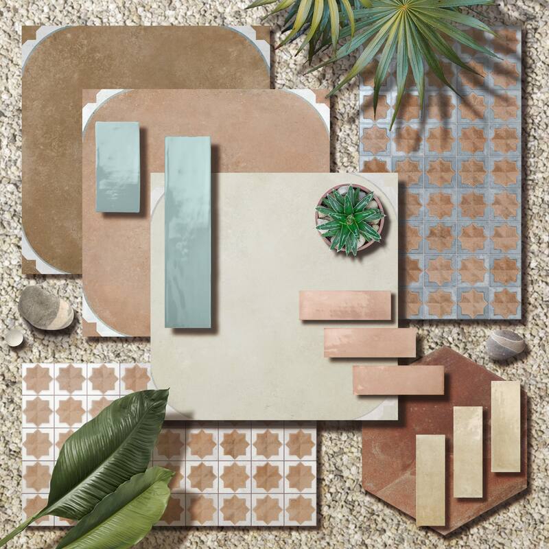 Merola Tile Tetuan Astre Cotto White 12-1/8" x 21-7/8" Porcelain Wall Tile