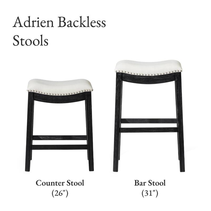 Maven Lane 31" Adrien Saddle Kitchen Bar Height Stool - N/A