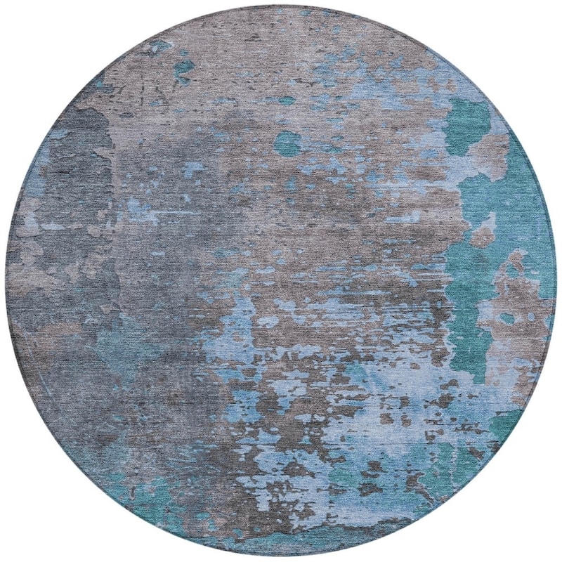 HomeRoots Abstract Transitional Rectangle Outdoor Rug