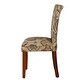 preview thumbnail 8 of 16, HomePop Blue and Brown Paisley Parson Chairs (Set of 2) - N/A