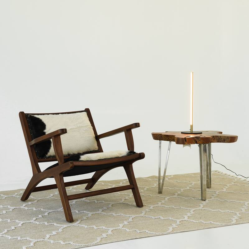 Rali Black LED Table Lamp with Gold Accent