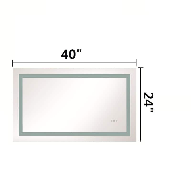 LED Backlit Frameless Bathroom Vanity Mirror with Anti-fog