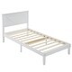 preview thumbnail 1 of 45, Twin Size Solid Wood Platform Bed Frame With Headboard White