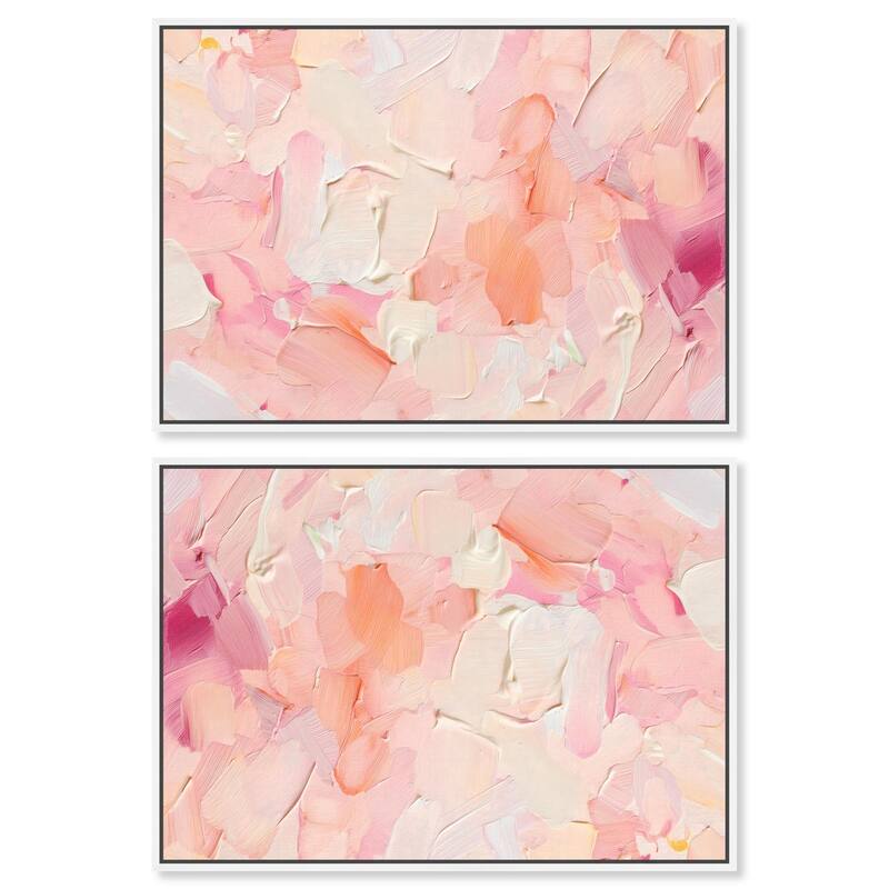 Bouquet Cheetah Canvas by Art Remedy - 36" x 24" - White