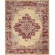 preview thumbnail 70 of 135, Nourison Grafix Distressed Vintage Medallion Area Rug 7' 10" x 9' 10" - Cream/Red