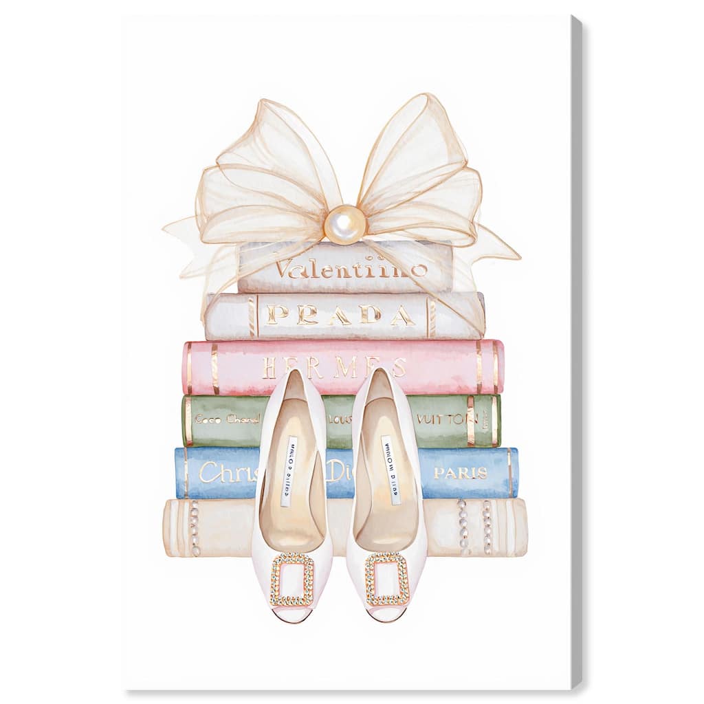 Bow And Buckles Canvas by Art Remedy, Gallery Wrapped