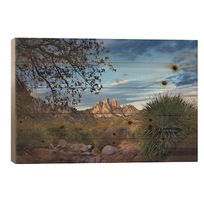 Organ Mountains Near Las Cruces, New Mexico I Print On Wood by Tim Fitzharris - Multi-Color