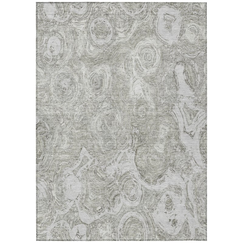 HomeRoots Abstract Transitional Rectangle Outdoor Rug