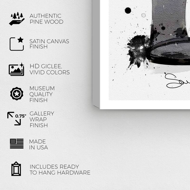 Wynwood Studio Prints Fashion and Glam Perfect Black Silhouette Black and Glam Wall Art Canvas Print