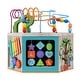 preview thumbnail 6 of 10, Teamson Kids Preschool Play Lab 7-in-1 Large Wooden Activity Station, Natural - 15.71" L x 16.1" W x 16.1" H