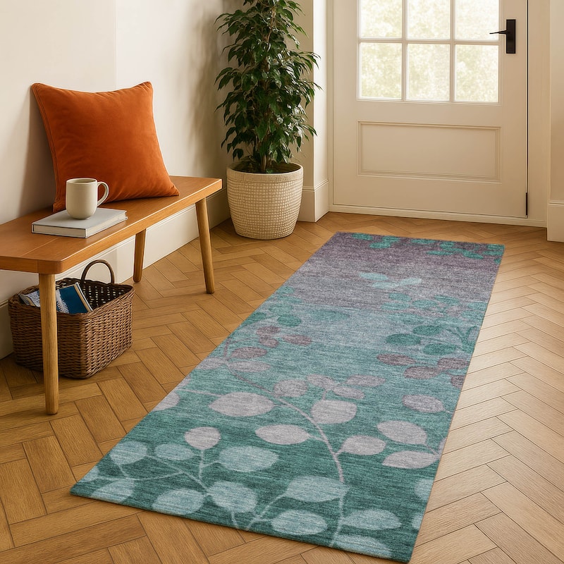Premium Washable Super Soft Mayfield Rug - Teal - 2'3" x 7'6"