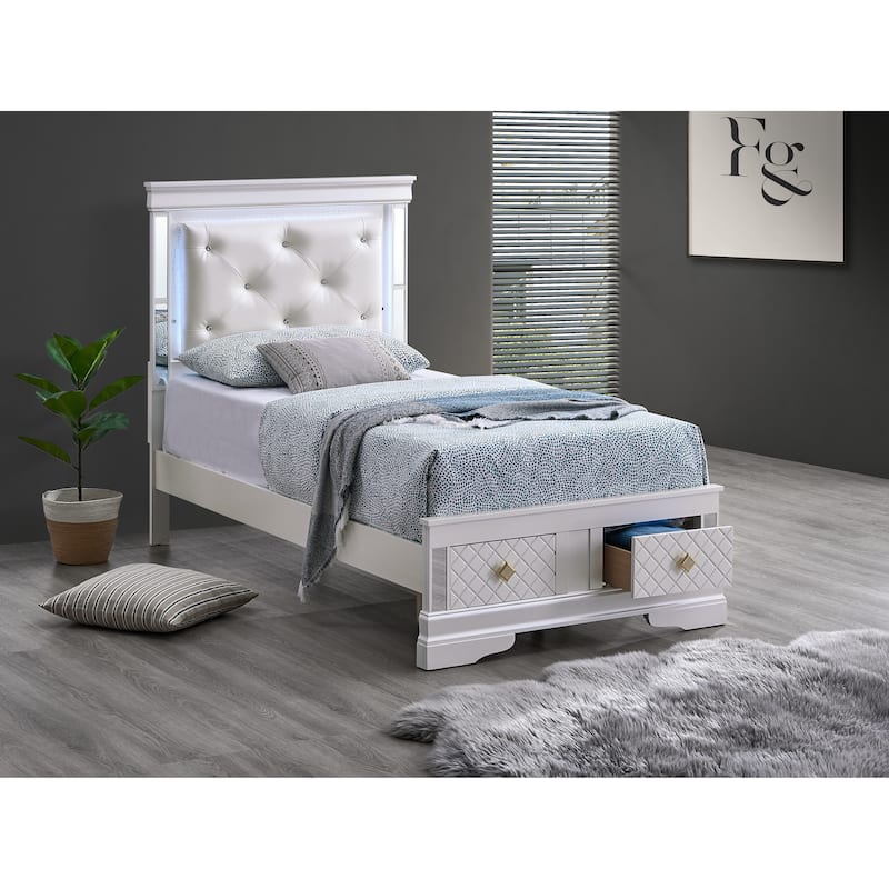 Glory Furniture Naples G6735B-TSB Twin Bed Pearl