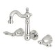 preview thumbnail 9 of 7, Heritage Two-Handle 3-Hole Wall Mount Bathroom Faucet Polished Chrome