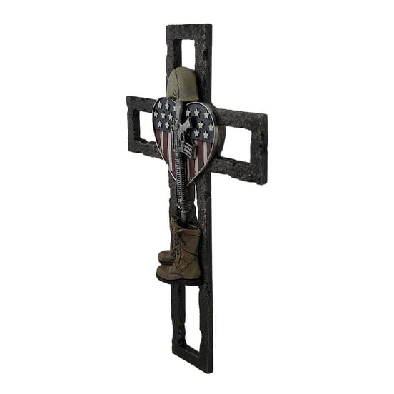 Shop Cross Of The Fallen Soldier Decorative Wall Hanging 12 Inch