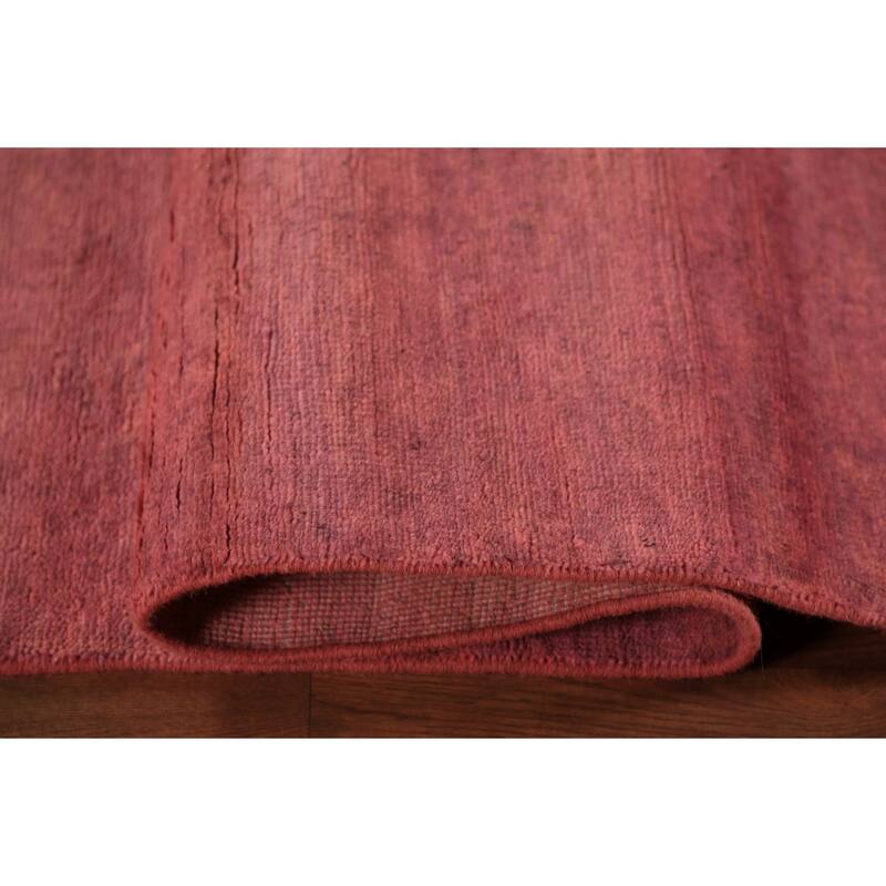 Modern Pink Gabbeh Oriental Area Rug Handmade Wool Carpet - 6'7" x 9'9"