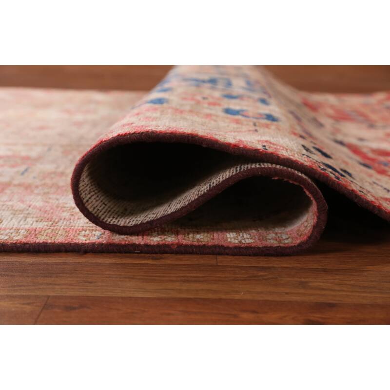 Hand Knotted Oriental 100% Wool Carpet Traditional Geometric Pink Bakhtiari Area Rug - 7' 5'' X 4' 7''