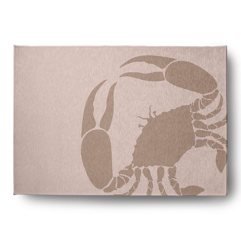 Crab Dip Nautical Indoor/Outdoor Rug - Mauve - 5' x 7'