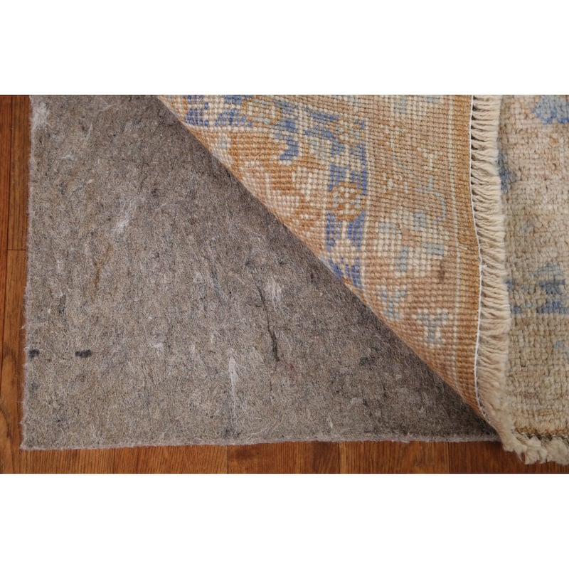 Hand Knotted Oriental 100% Wool Carpet Transitional Geometric Oranges & Rust Oushak Area Rug - 3' 0'' X 2' 0''