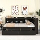 preview thumbnail 3 of 24, Full Size Storage Bed w/ L-shaped Bookcases,Drawers Platform Bed Frame Espresso