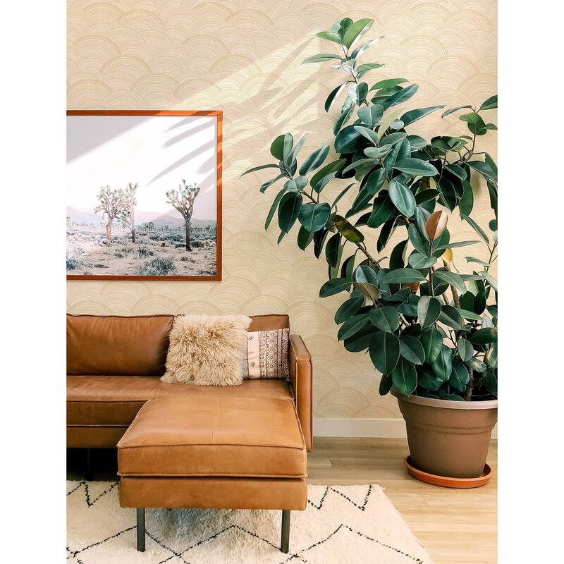 A-Street Prints Encircle Yellow Geometric Wallpaper