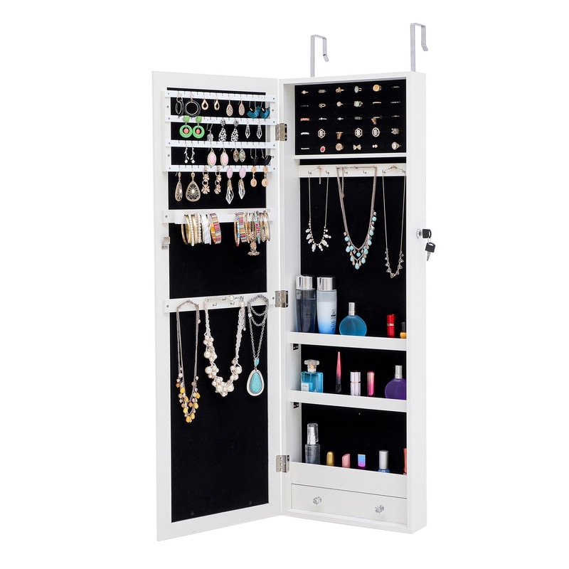Fashion Simple Jewelry Storage Mirror Cabinet With LED Lights Bed Bath Beyond 34781217