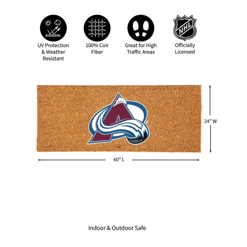 Colorado Avalanche Full Color Indoor/Outdoor Coir Mat