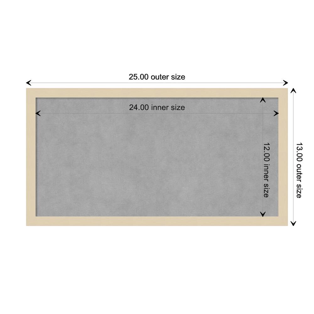 Amanti Art Svelte Natural Framed Magnetic Board