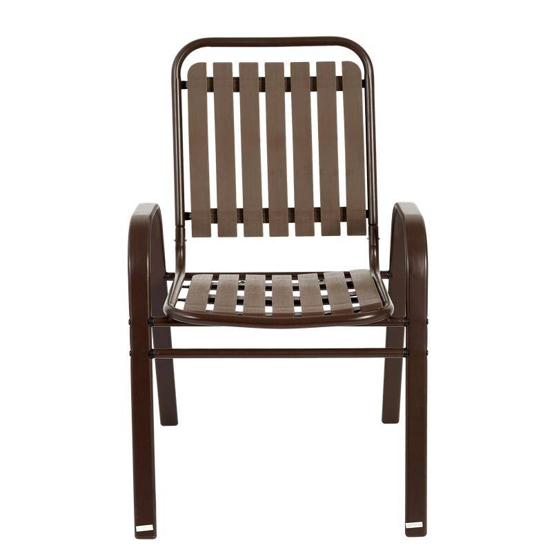 7 Pieces Patio Dining Set, Plastic chair and steel table Outdoor Set - N/A