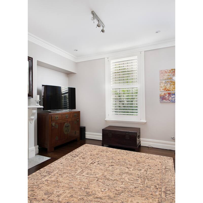 ECARPETGALLERY Hand-knotted Jules Serapi Beige Wool Rug - 9'1 x 12'4