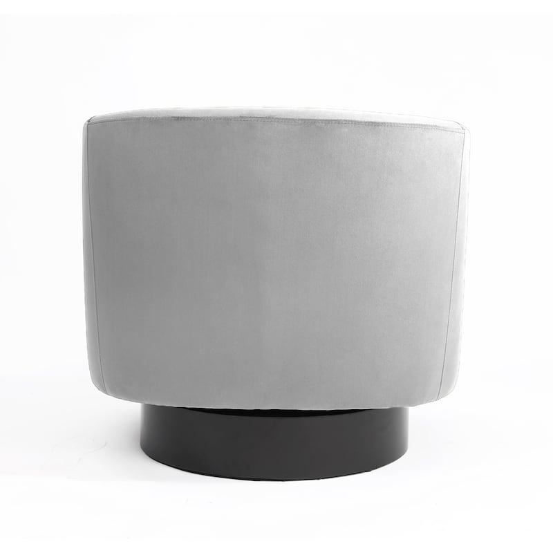 UIXE Set of 2 Swivel Barrel Accent Chair Velvet Armchair For Living Room