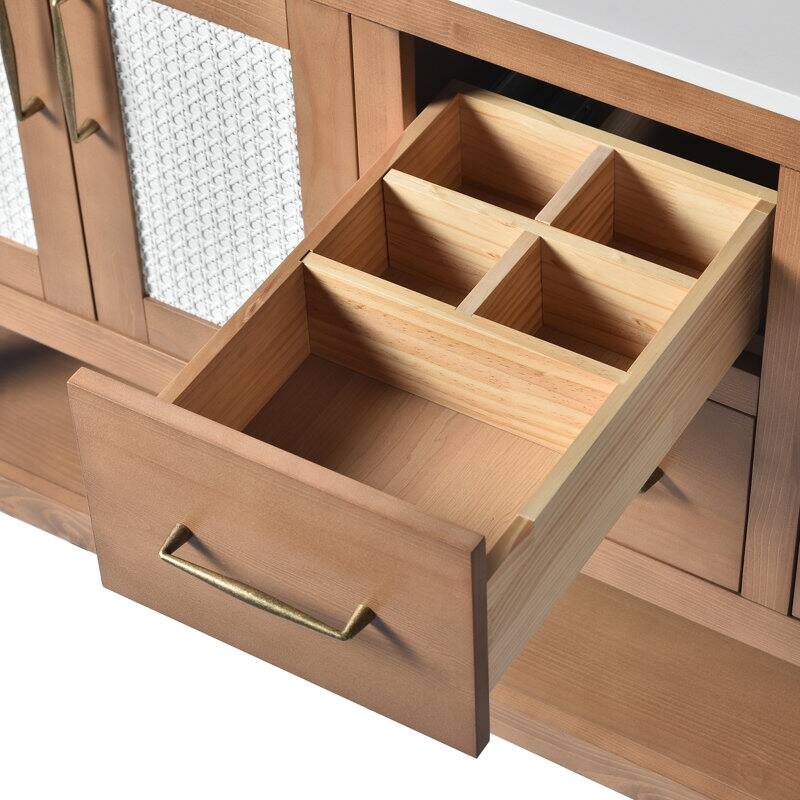 Acroma - 60'' Double Bathroom Vanity With Stone Top