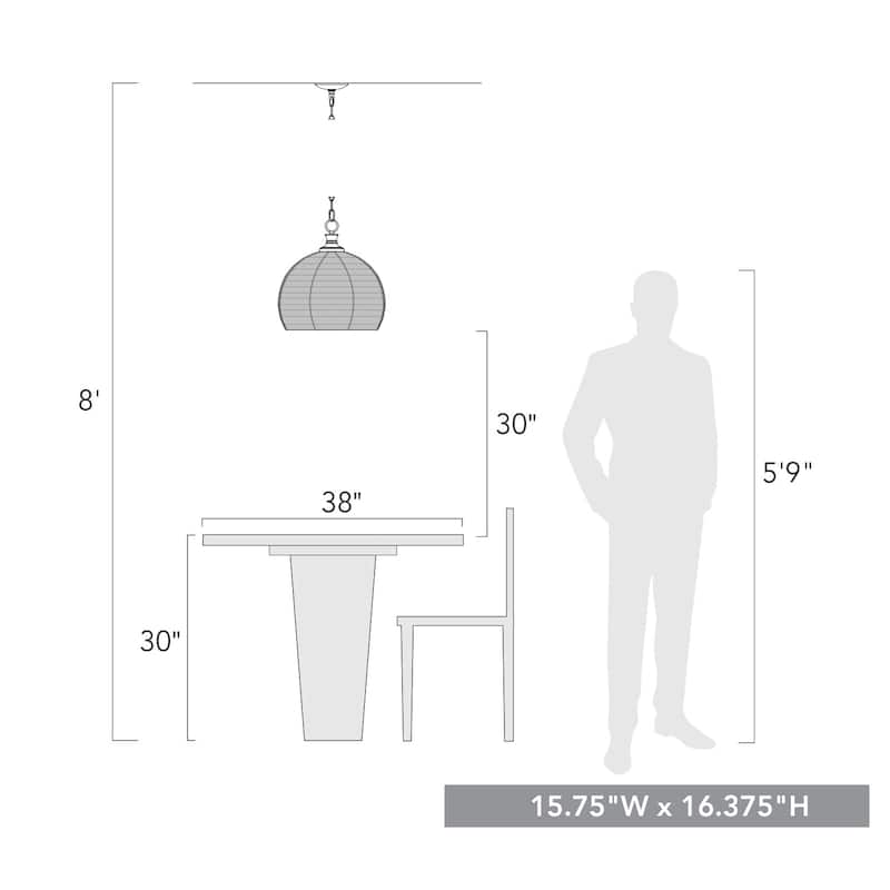 Calypso Medium Pendant - 19x16.375"