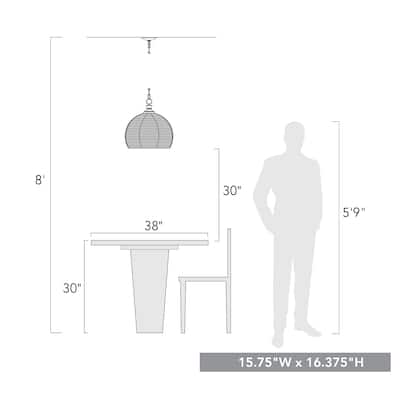 Calypso Medium Pendant - 19x16.375"