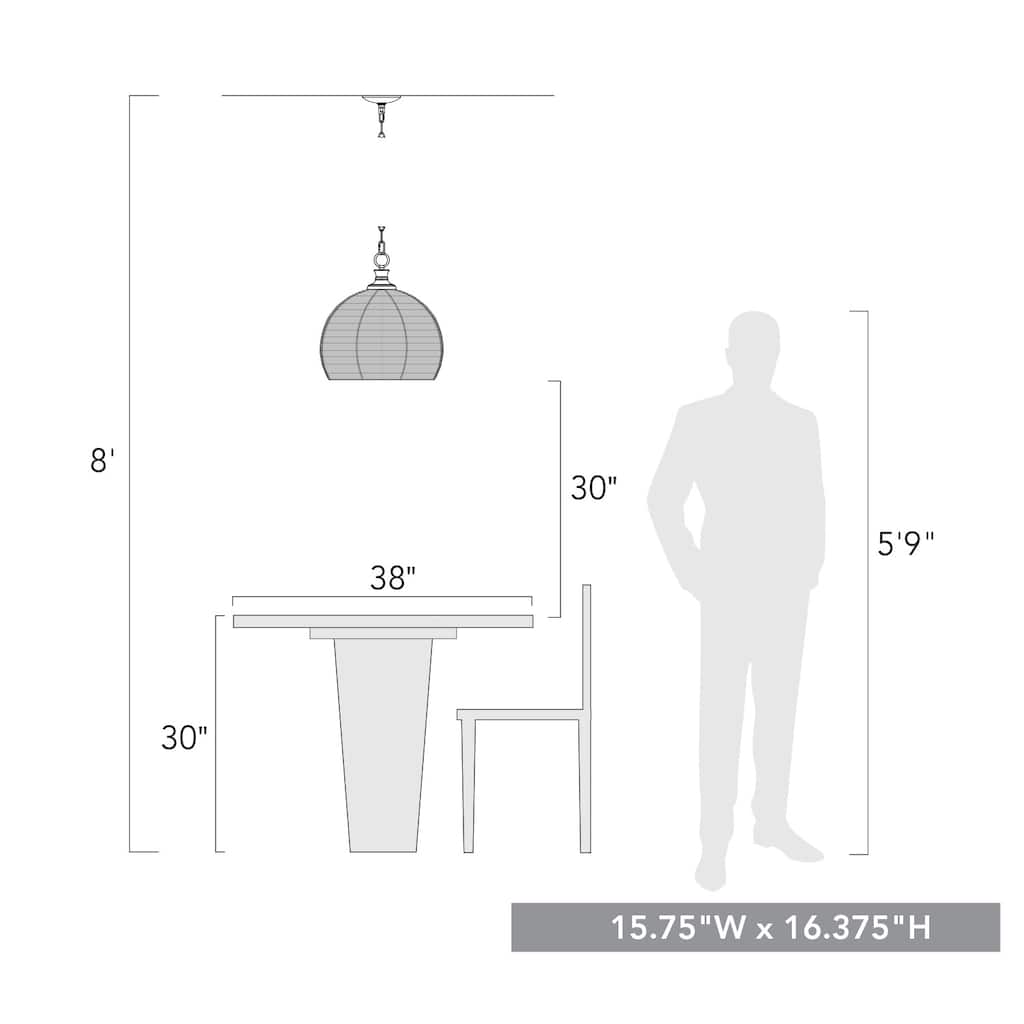Calypso Medium Pendant - 19x16.375"