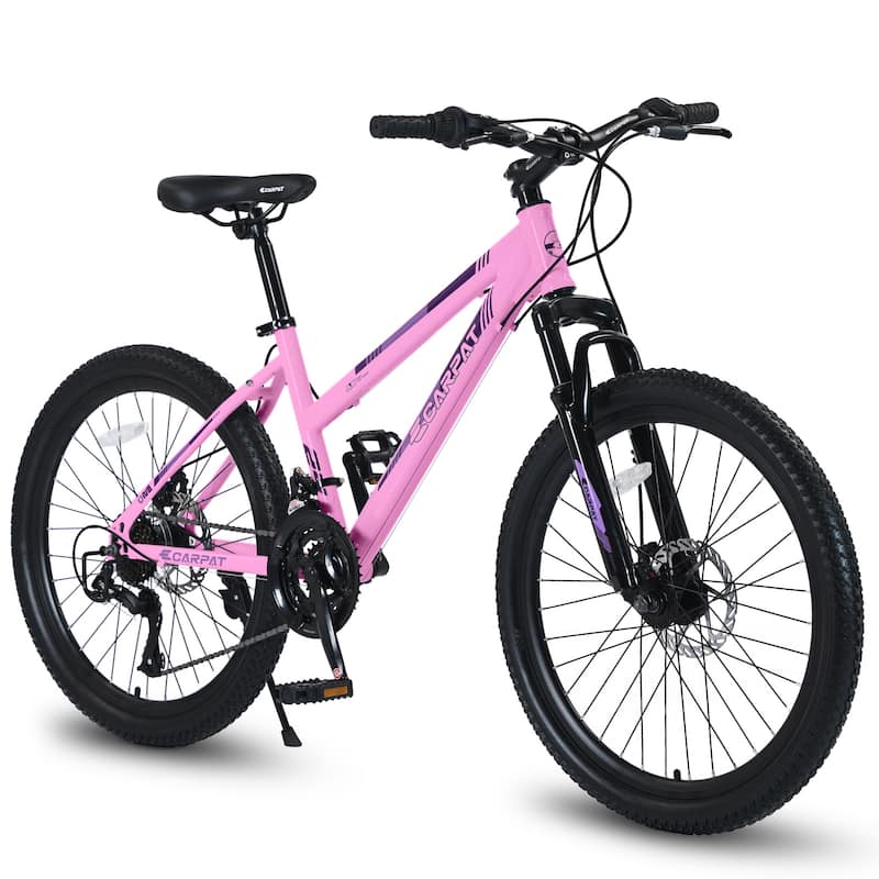 26 Inch Mountain Bike with 100mm Front Suspension 21 Speed Gears, Dual Disc Brakes for Trail and Urban